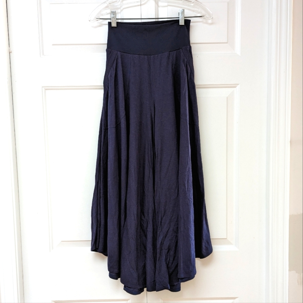 Anne Mulaire Bamboo Culottes with Leg Slit